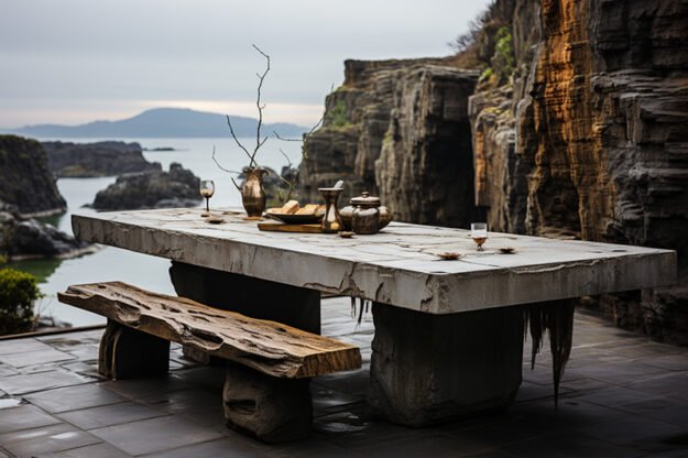 Concrete Kitchen Table: A Statement of Elegance and Resilience