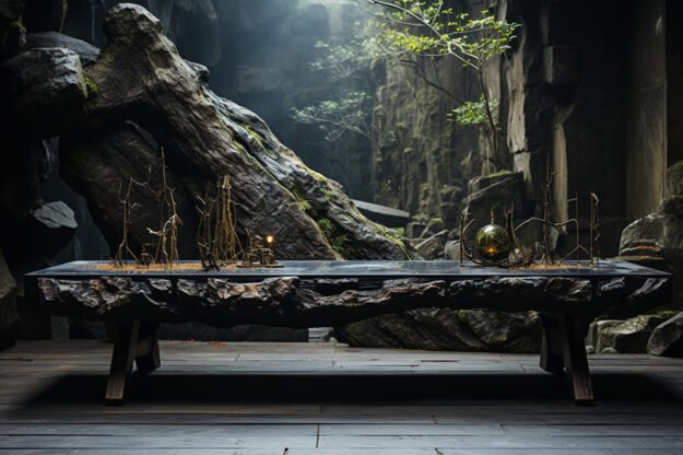 Black Concrete River Table: Elevate Your Space with Sophistication