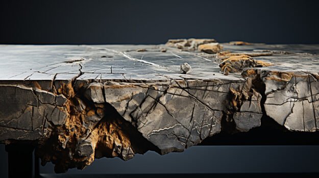 Natural Stone Concrete Table with Cracks: A Timeless Statement Piece