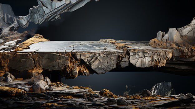 Natural Stone Concrete Table with Cracks: Elevate Your Space
