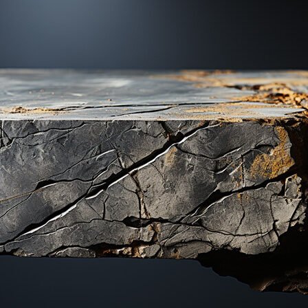Stunning Natural Stone Concrete Table with Cracks