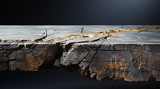 Natural Stone Concrete Table with Cracks - Transform Your Space