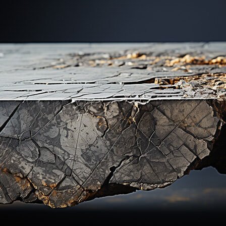 Elegant Natural Stone Concrete Table with Cracks