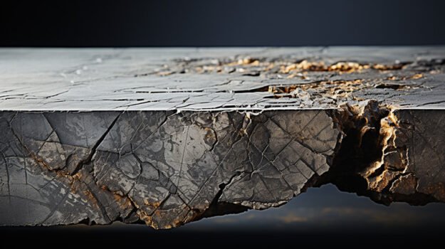 Elegant Natural Stone Concrete Table with Cracks