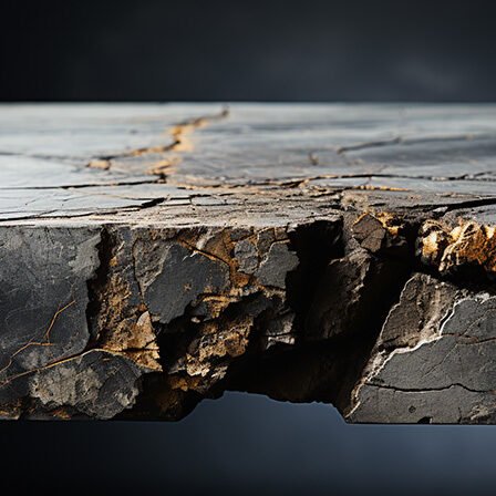 Natural Stone Concrete Table with Cracks - Elevate Your Living Space!