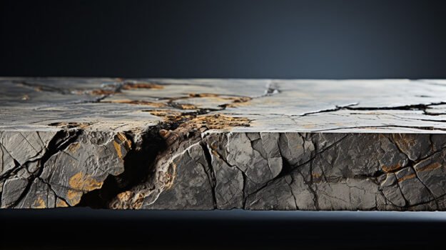 Natural Stone Concrete Table with Cracks