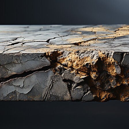 Natural Stone Concrete Table with Cracks