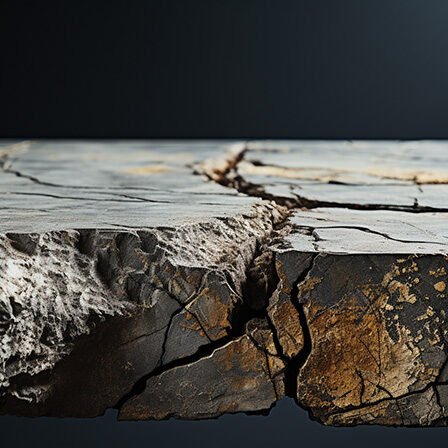 Natural Stone Concrete Table with Cracks: Elevate Your Space