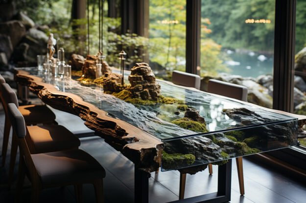 Nature-Inspired Organic Table: Elevate Your Space with Eloquent Design
