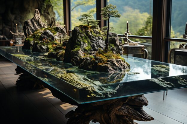 Nature-Inspired Organic Table: A Captivating Centerpiece for Your Living Space