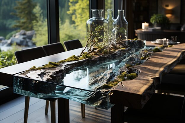 Nature-Inspired Organic Table: A Stunning Centerpiece for Timeless Elegance