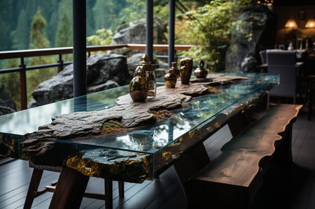 Nature-Inspired Organic Table: A Luxurious Fusion of Earth and Elegance