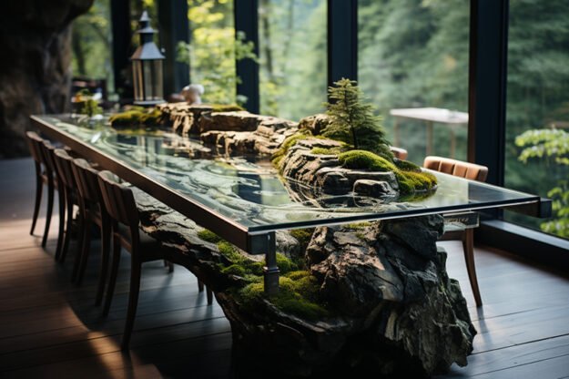 Nature-Inspired Organic Table: A Masterpiece of Serenity and Style