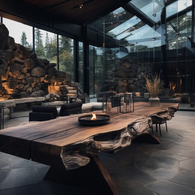 Exquisite Glass River Table: A Luxury Statement Piece