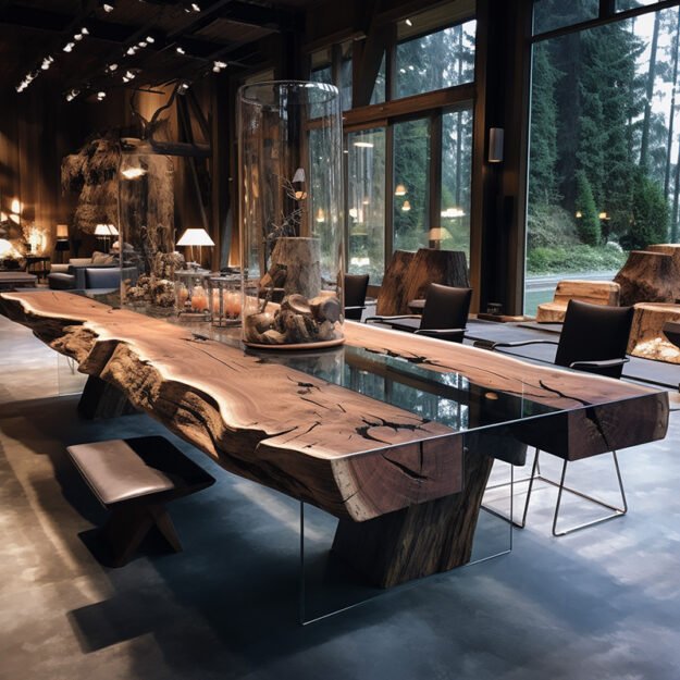 Exquisite Glass River Table: A Stunning Centerpiece for Any Home