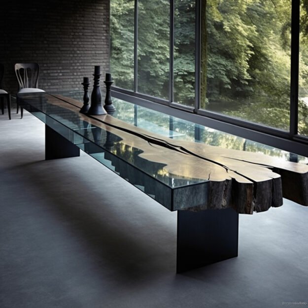 Stunning Glass River Table That Transforms Any Space