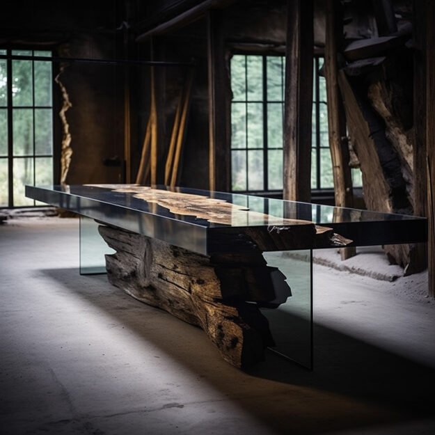 Exquisite Glass River Table: Transform Your Space