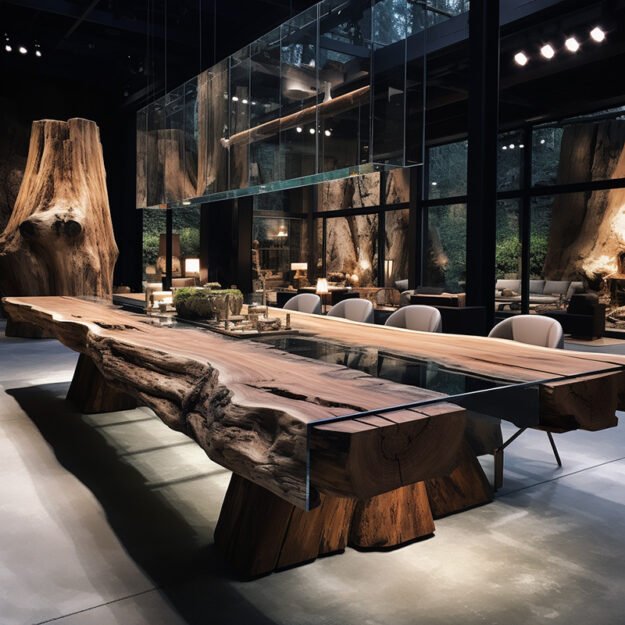 Elegant Glass River Table: A Stunning Centerpiece for Your Home
