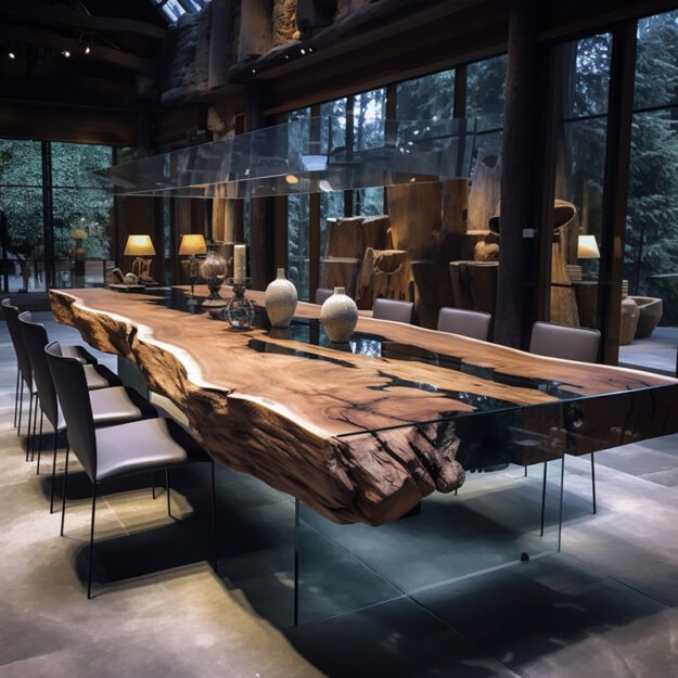Exquisite Glass River Table: Transform Your Space Today!