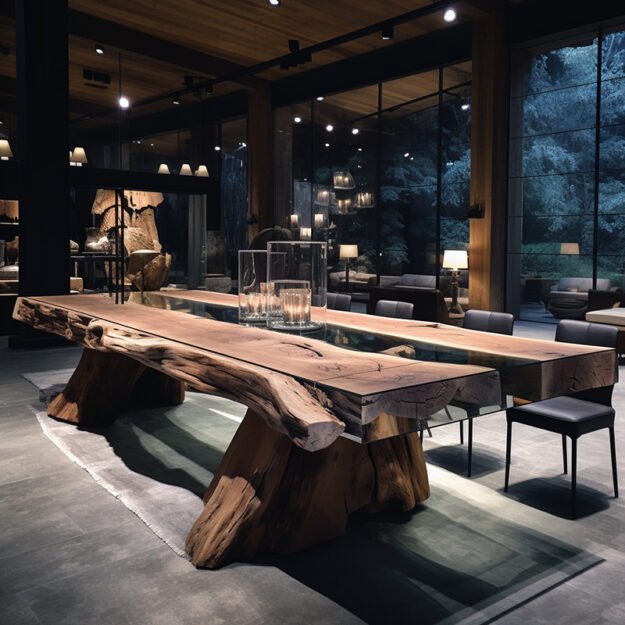 Elegant Glass River Table to Transform Your Space
