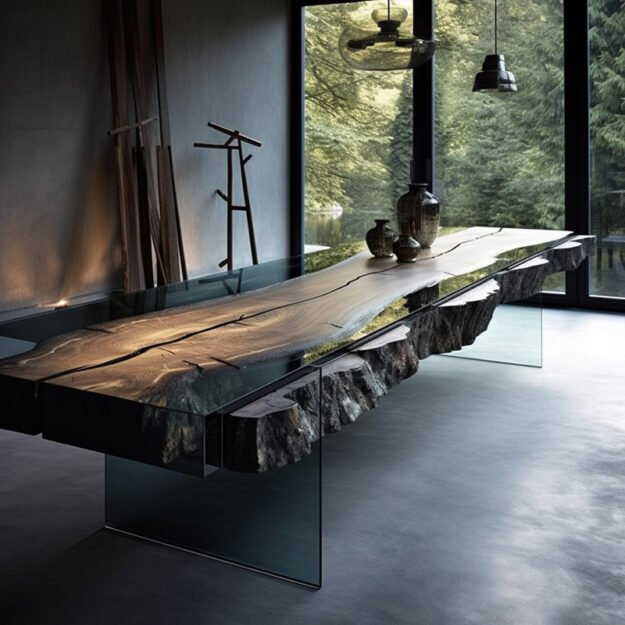 Stunning Glass River Table: A Masterpiece in Modern Design