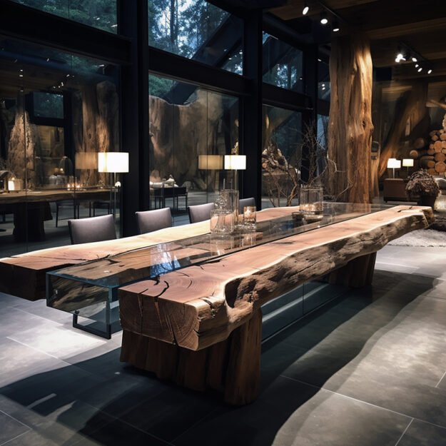 Glass River Table: Elevate Your Space with Nature's Elegance
