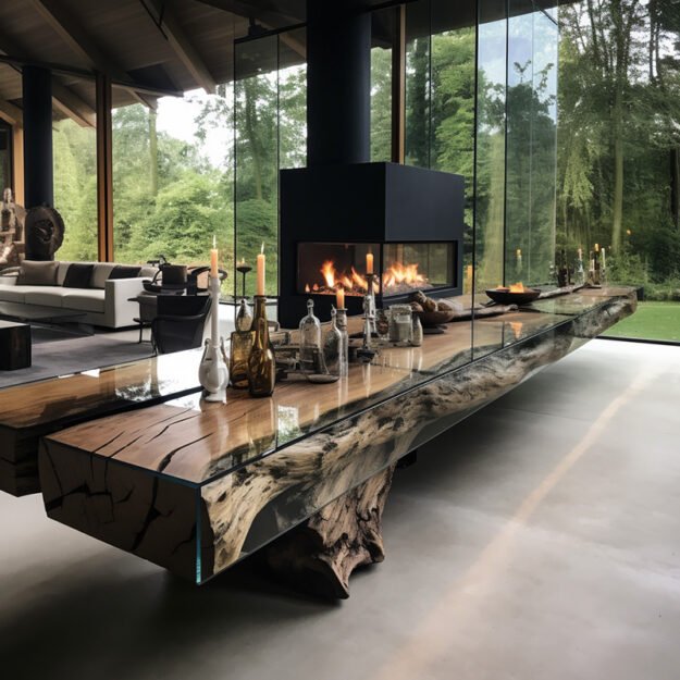 Glass River Table: Elevate Your Living Space with Natural Elegance
