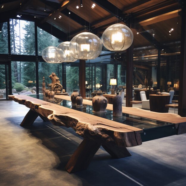 Captivating Glass River Table: The Perfect Fusion of Nature and Elegance