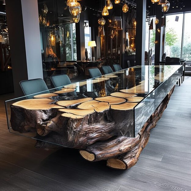 Glass River Table: Elevate Your Space with Nature's Elegance