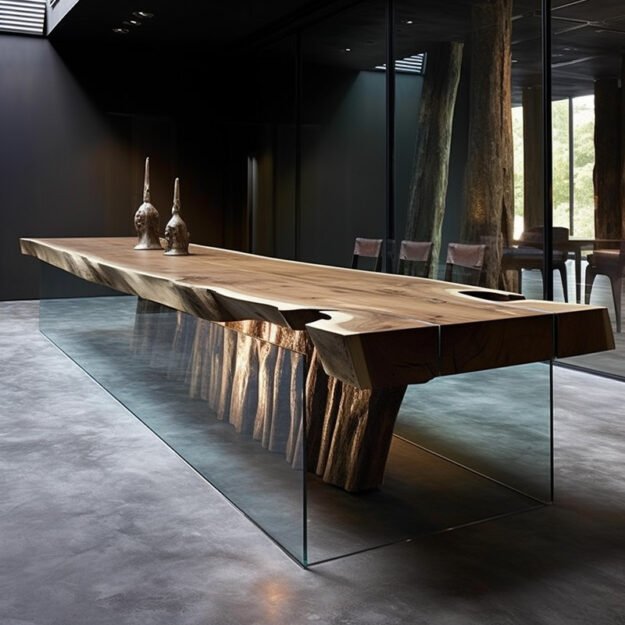Stunning Glass River Table: Elevate Your Living Space