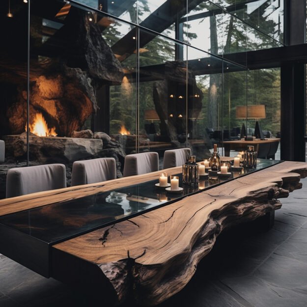 Stunning Glass River Table: Elevate Your Space with Elegance