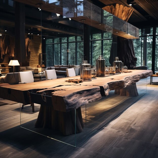 Stunning Glass River Table -