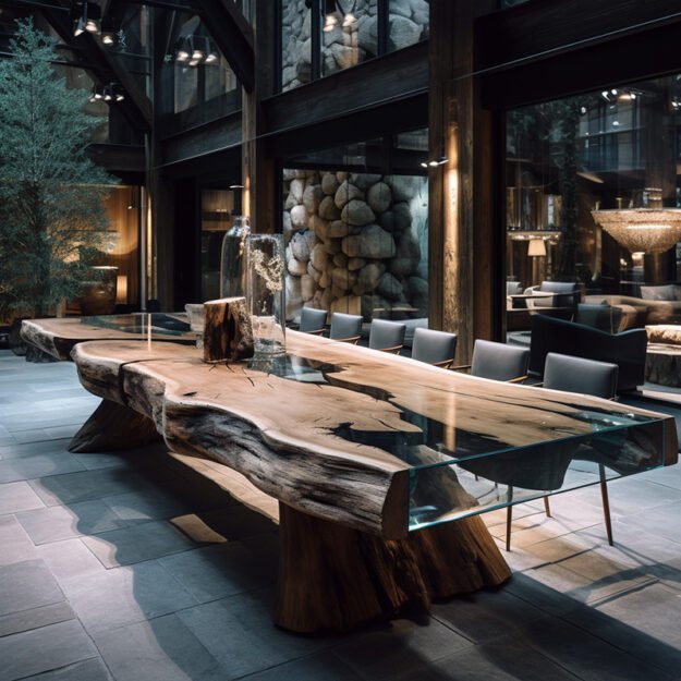 Exquisite Glass River Table for the Modern Home