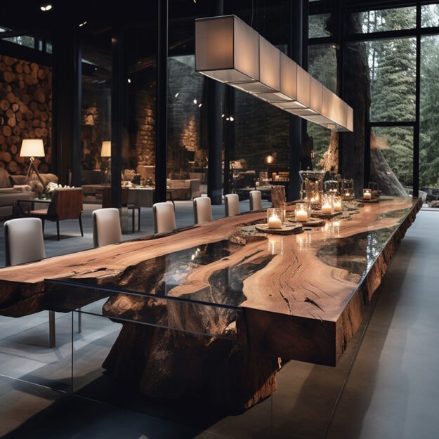 Exquisite Glass River Table: Elevate Your Space