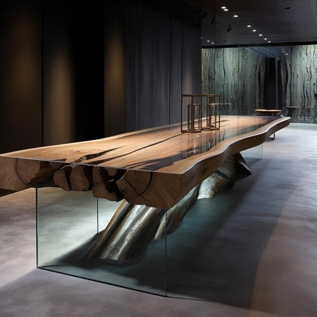 Glass River Table: A Statement of Elegance and Craftsmanship