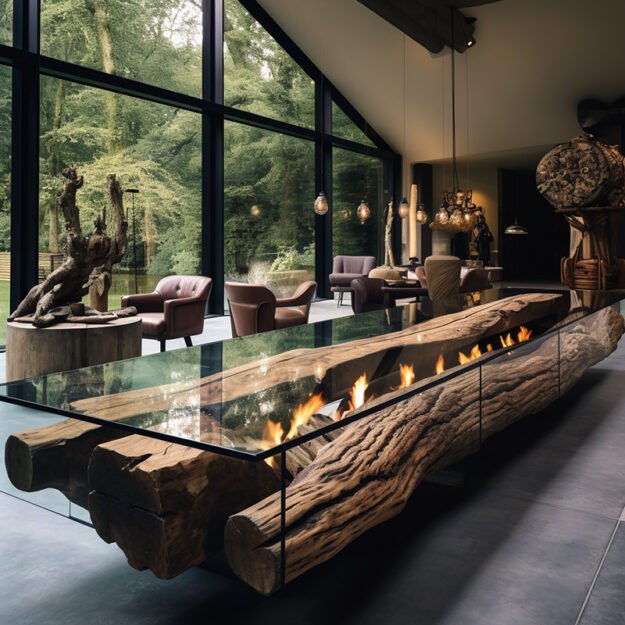 Captivating Glass River Table -