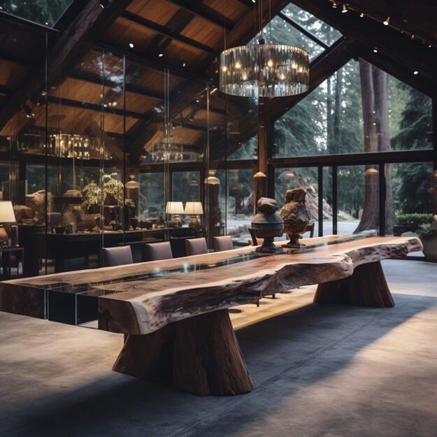 Glass River Table: Elevate Your Space with Nature’s Artistry