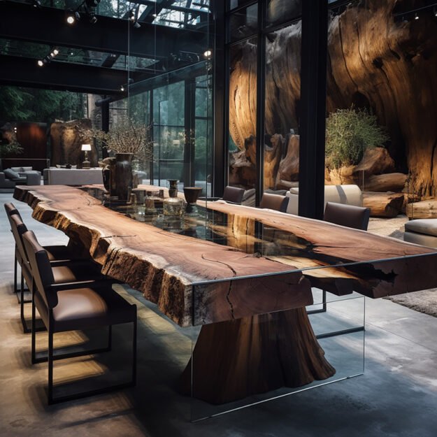 Glass River Table: A Stunning Centerpiece for Modern Elegance