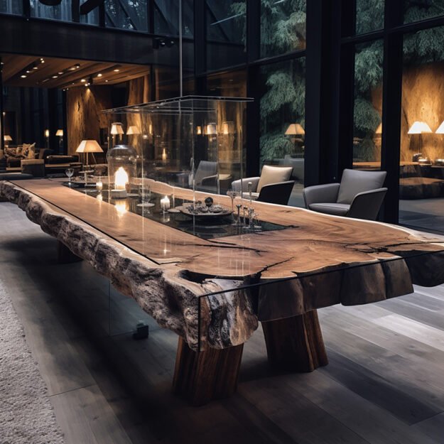 Exquisite Glass River Table: Elevate Your Space