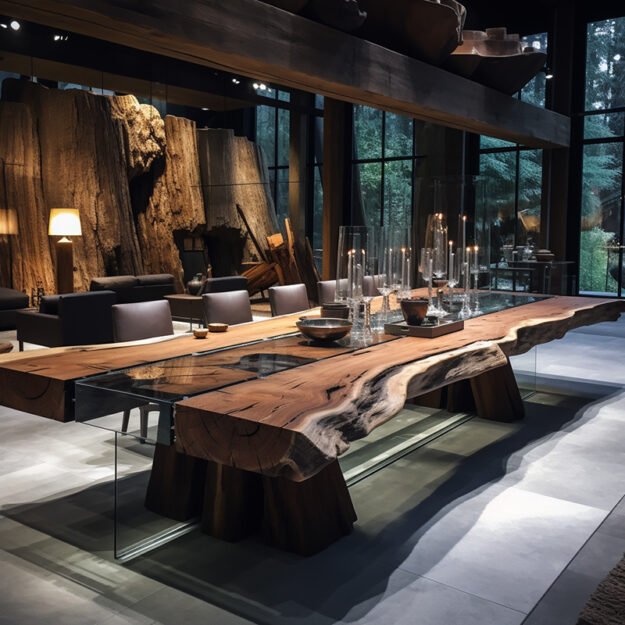 Stunning Glass River Table – Elevate Your Space with Timeless Elegance