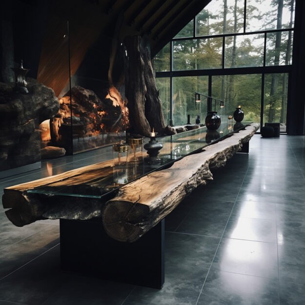 Stunning Glass River Table: Elevate Your Living Space
