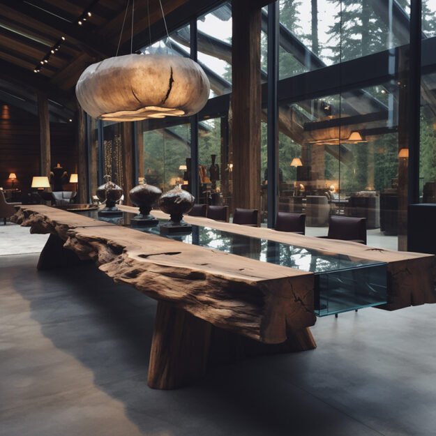 Elevate Your Space with a Stunning Glass River Table