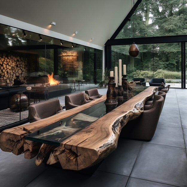 Exquisite Glass River Table: A Stunning Centerpiece for Your Home