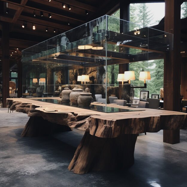 Elevate Your Space with a Stunning Glass River Table
