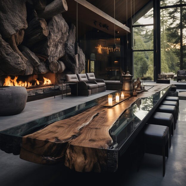 Exquisite Glass River Table: Elevate Your Living Space with Elegance