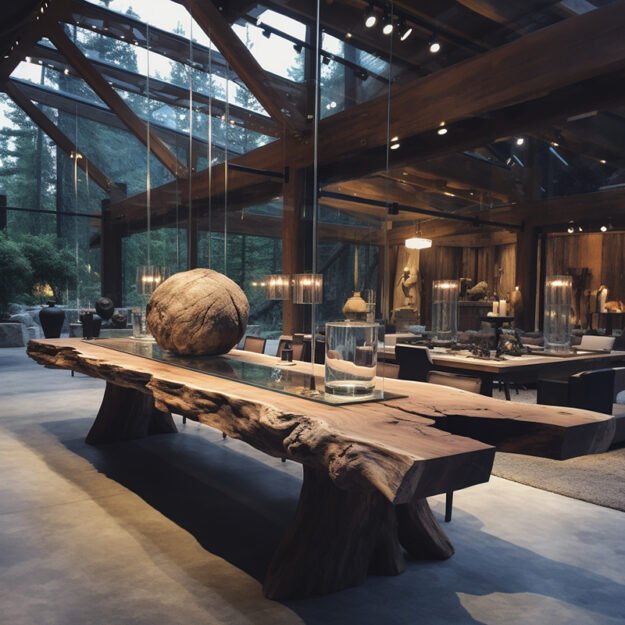 Elevate Your Space with a Unique Glass River Table