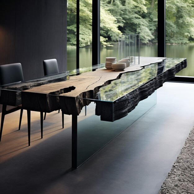 Stunning Glass River Table for Your Elegant Space