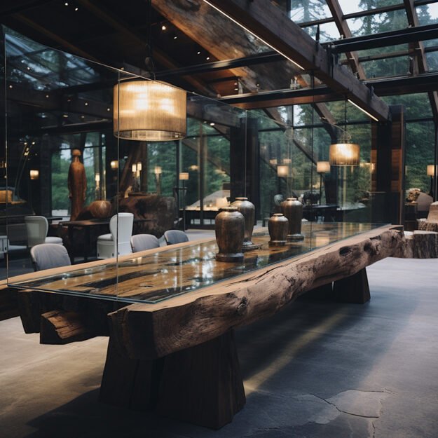 Exquisite Glass River Table: Elevate Your Space