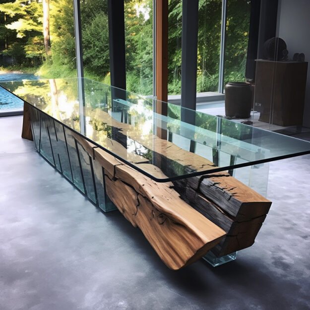 Exquisite Glass River Table: Elevate Your Space