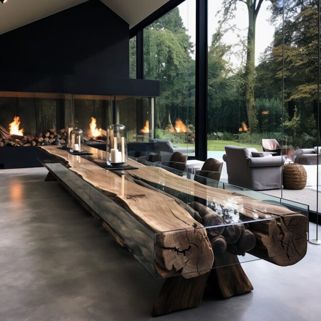Captivating Glass River Table for Your Modern Sanctuary